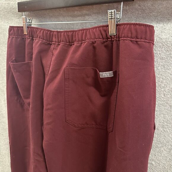 Figs Scrub Pants Mens Extra Large Tall Cairo Burgundy Red Nurse Uniform TM3001T - Picture 12 of 16